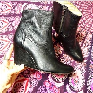 frye wedge ankle boots
